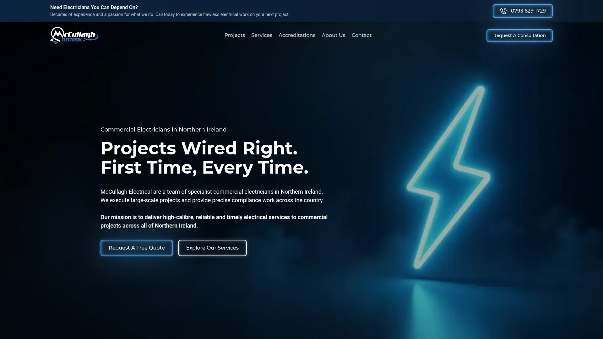 McCullagh Electrical's new website